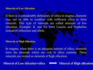 Low Sillica Rocks Intrusive rock | PPT