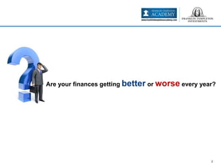 2
Are your finances getting better or worse every year?
 
