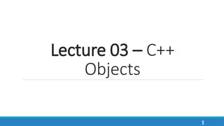 Object-Oriented Programming - What are Objects ? | PPTX