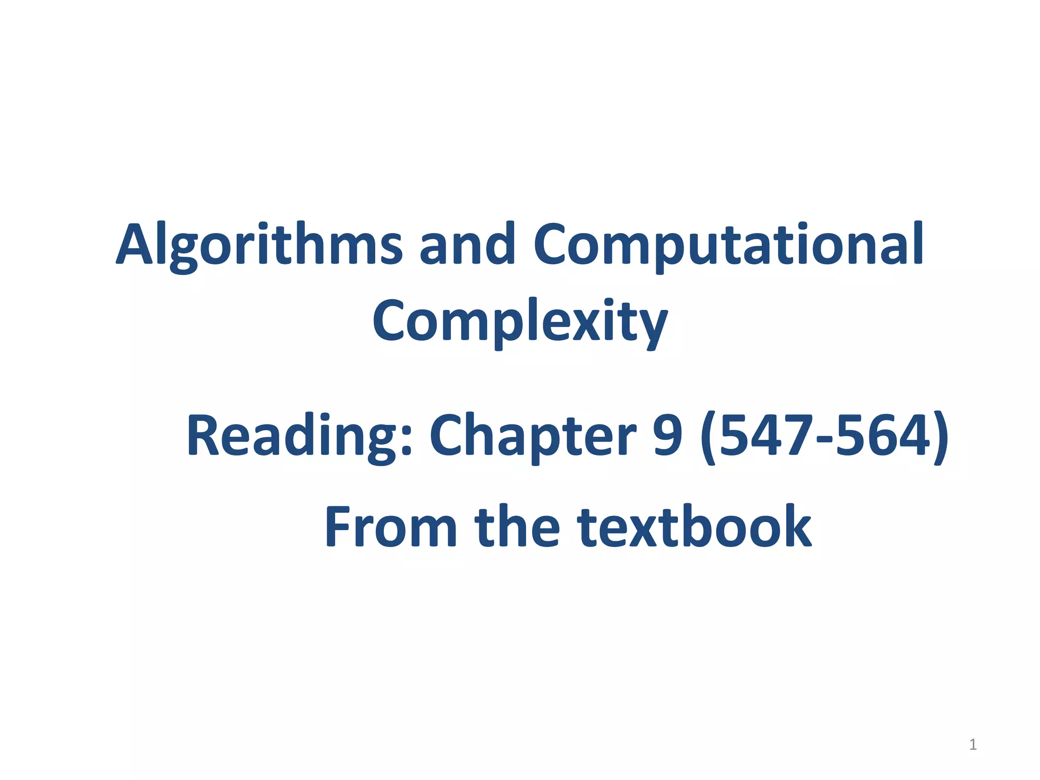 Lecture 3 complexity | PPT