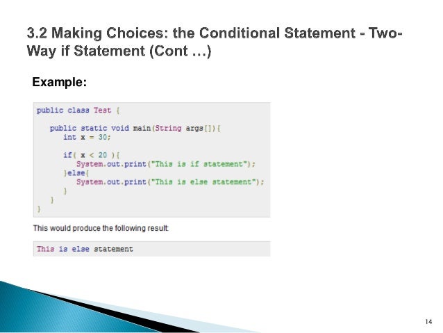 Lecture 3 Conditionals, expressions and Variables
