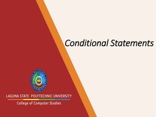 Conditional Statement-pptx-lesson3asdfsa | PPT
