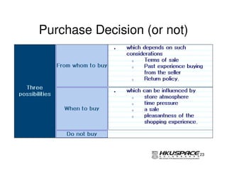Purchase Decision (or not)




                             23
 