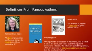 Critical Thinking Skills - Arguments | PPTX