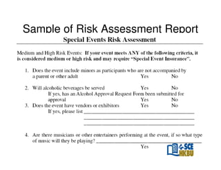 Sample of Risk Assessment Report

19

 