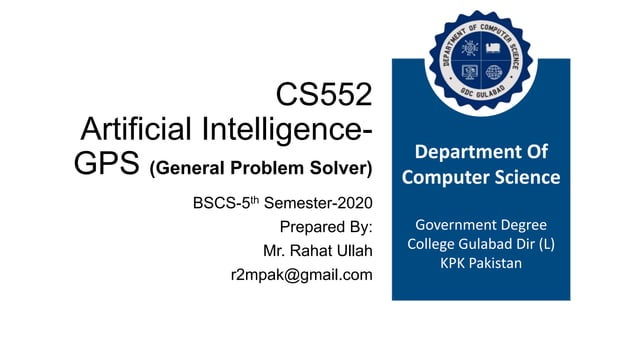 Lecture 3 general problem solver | PPT