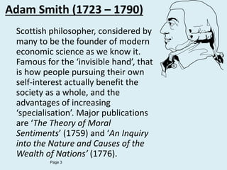 Lecture 4 Evolution of Global Economies Capitalism, Adam Smith ...