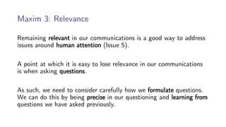 Example Question About Relevance Principles of Health Informatics: Informatics skills - communicating ...