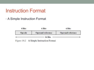 Instruction Format
• A Simple Instruction Format
 