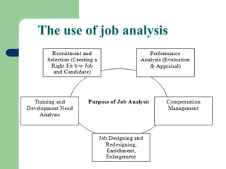 The use of job analysis
 