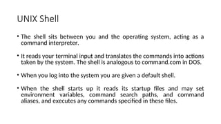 Comprehensive Guide to Linux and UNIX Commands and Shell Programming | PPT