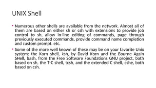 Comprehensive Guide to Linux and UNIX Commands and Shell Programming | PPT