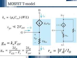 Mos T Model Lecture 3 - MOSFET small signal models.pptx