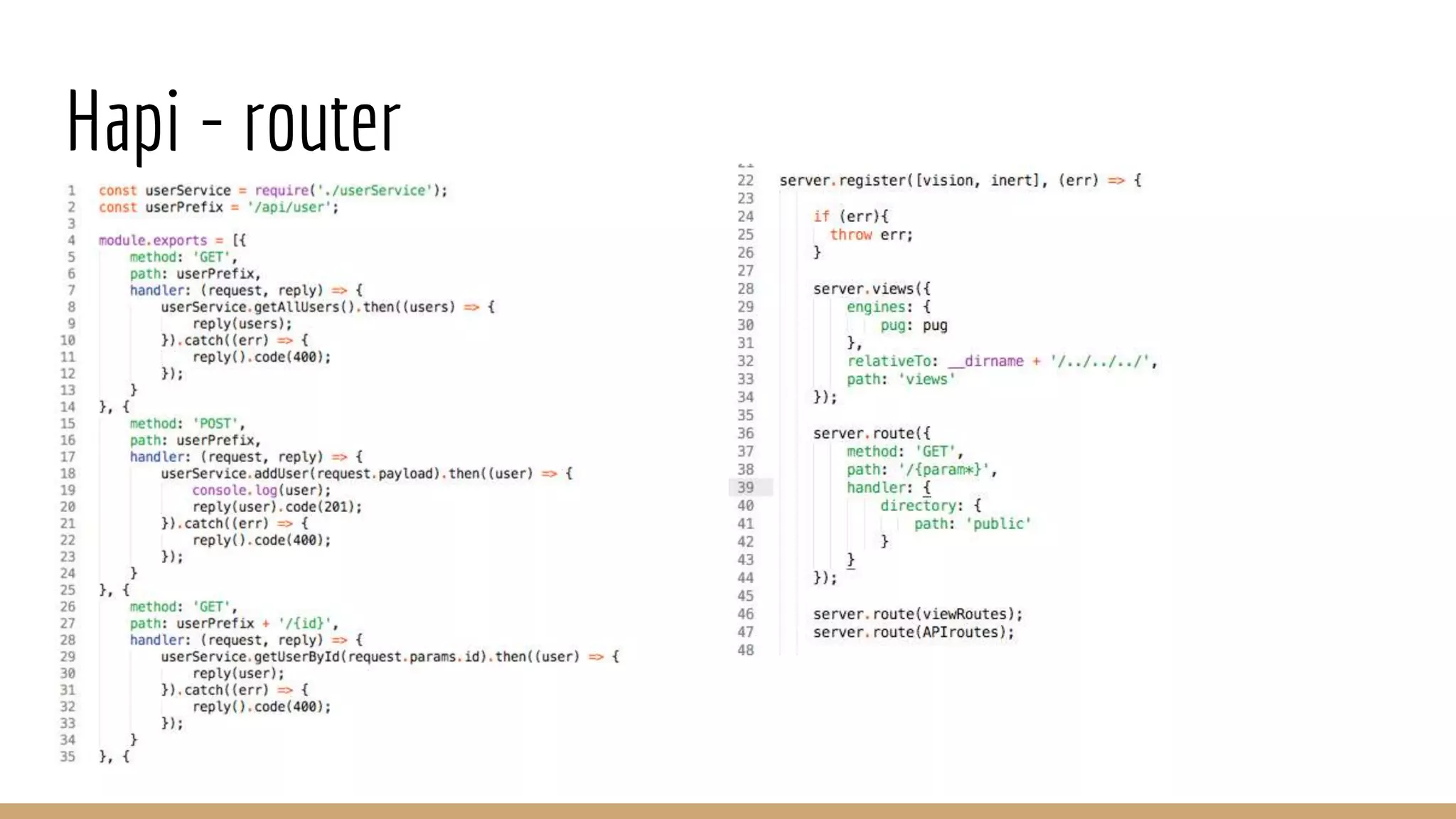 Hapi - router
 