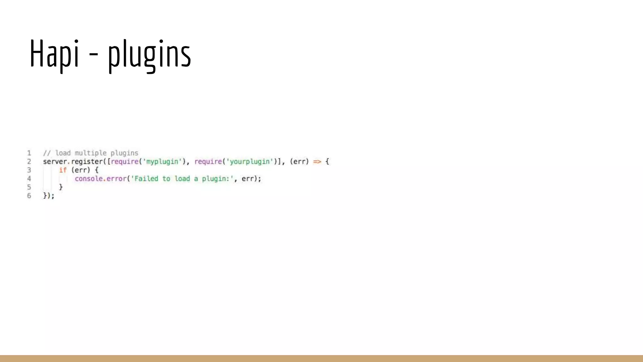 Hapi - plugins
 