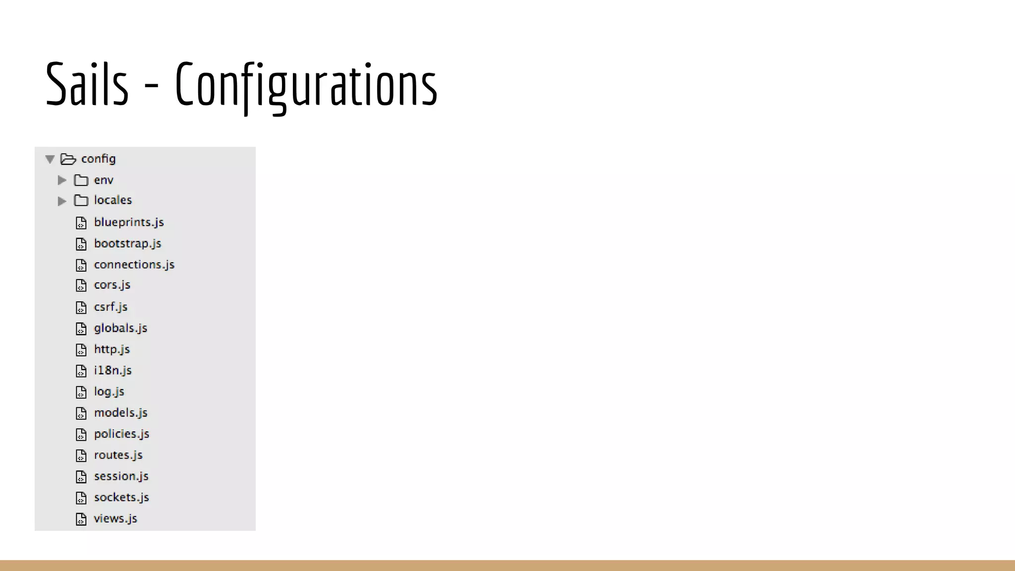 Sails - Configurations
 