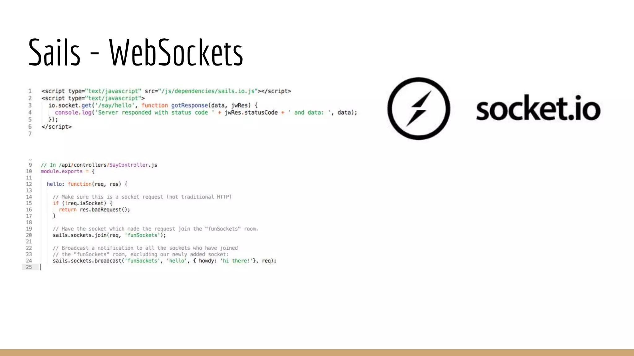 Sails - WebSockets
 