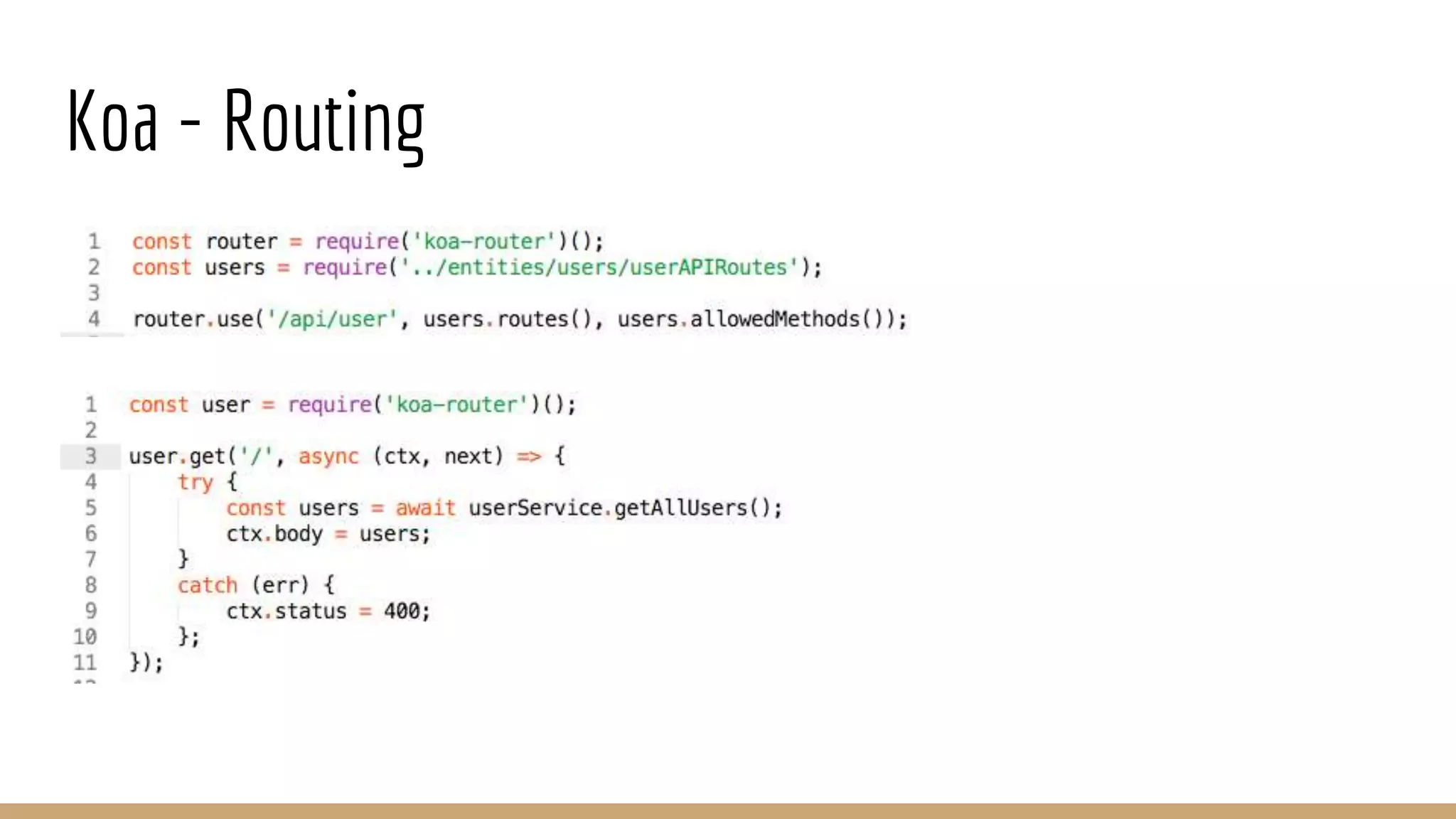 Koa - Routing
 