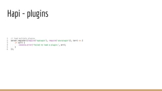 Hapi - plugins
 