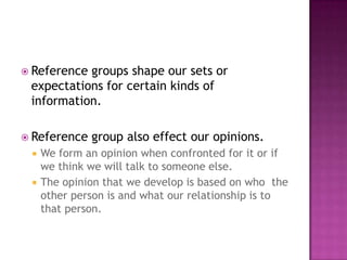 Reference Group Process Lecture 3 perceptual process | PPTX