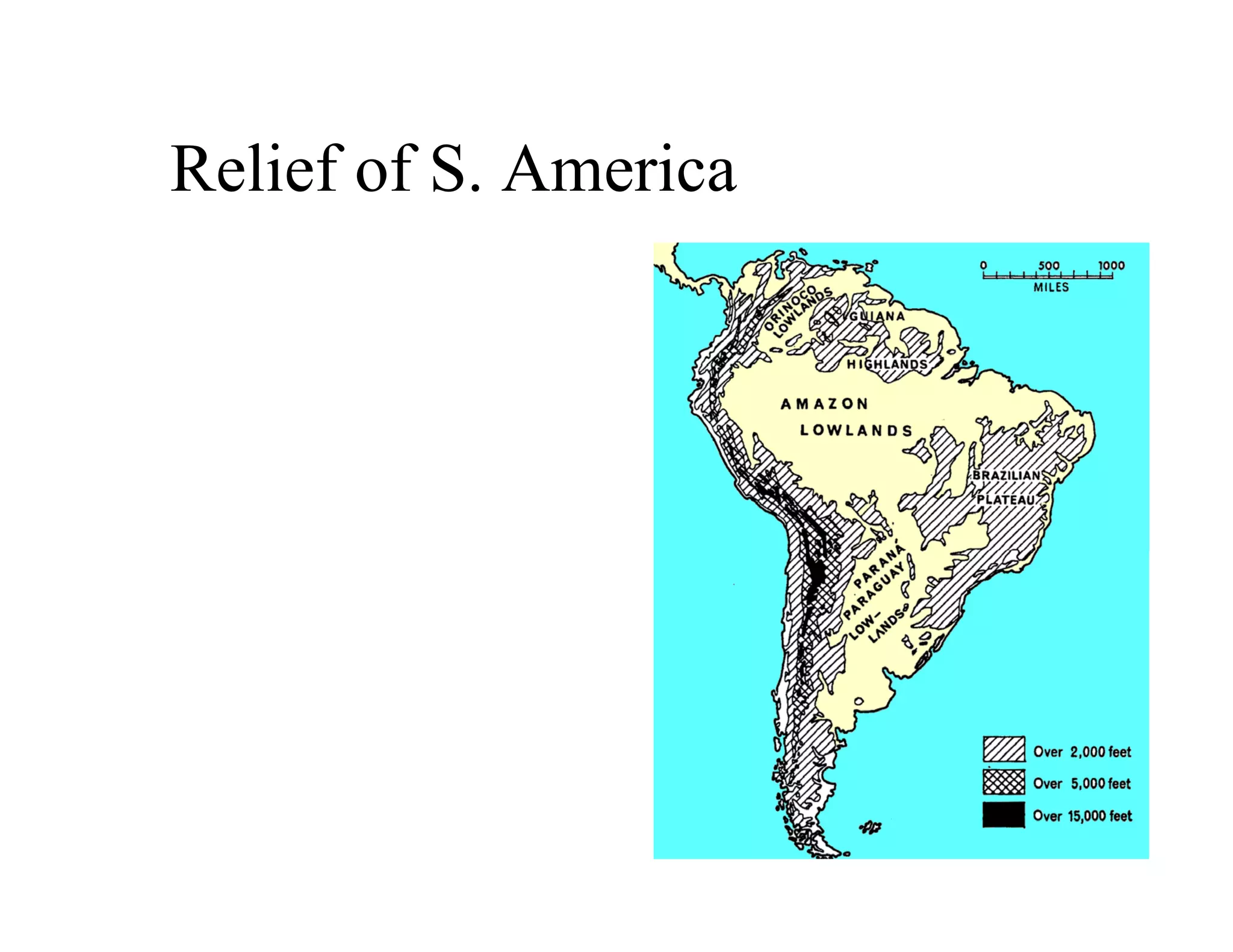 Relief of S. America
 