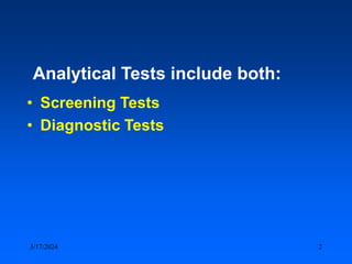 Lecture 3 -Screening tests.ppt presentation | PPT