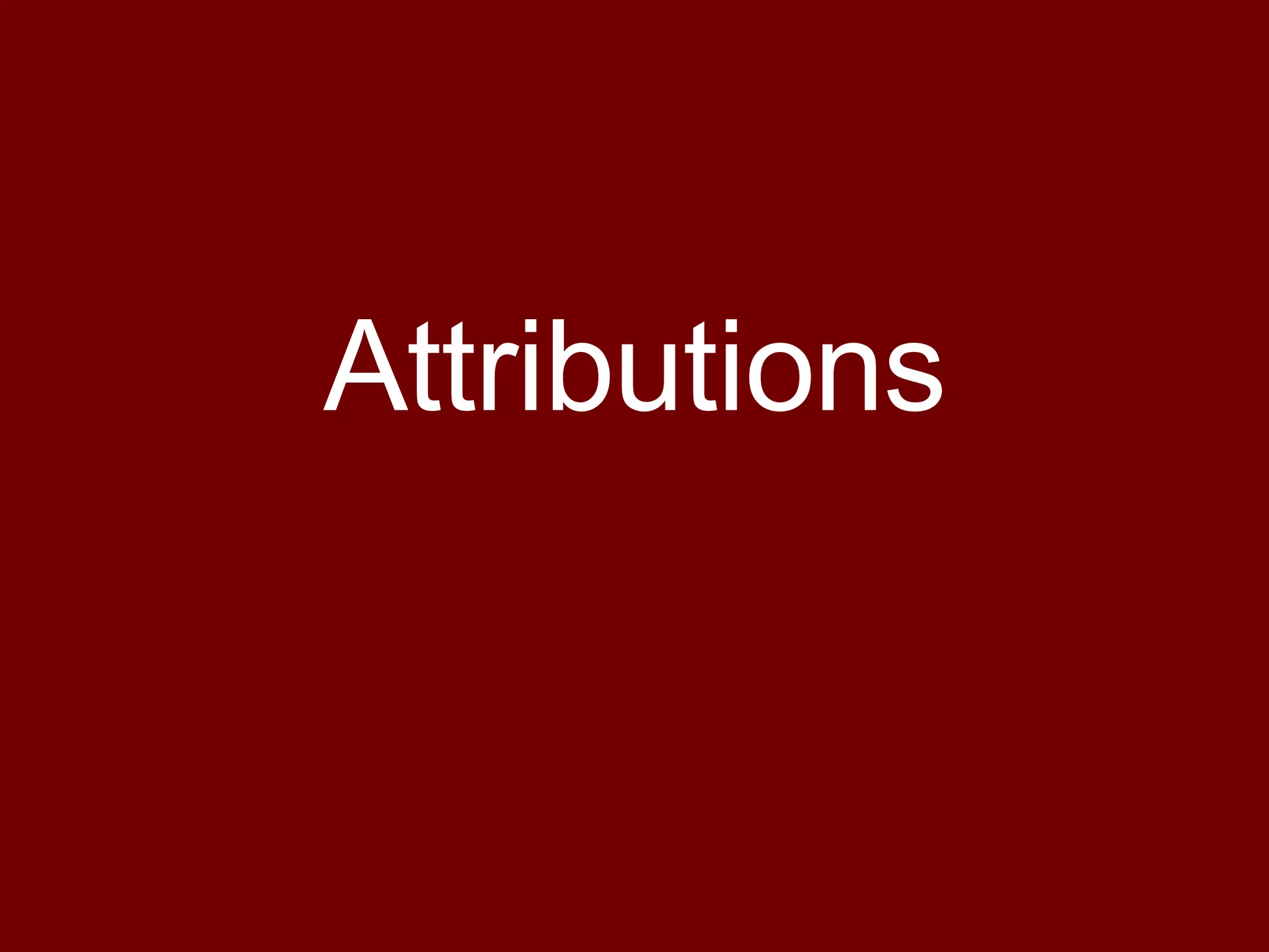 Attributions 