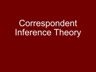 Correspondent Inference Theory 