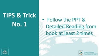 Lecture 3 study guide & tip & tricks to crack cmt level ii | PPT