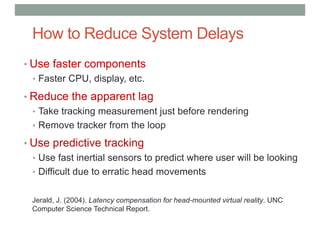 COMP 4010 Lecture 3 VR Input and Systems