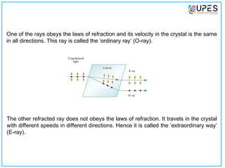 polarization of light it tells how we restrict the light | PPT