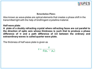 polarization of light it tells how we restrict the light | PPT