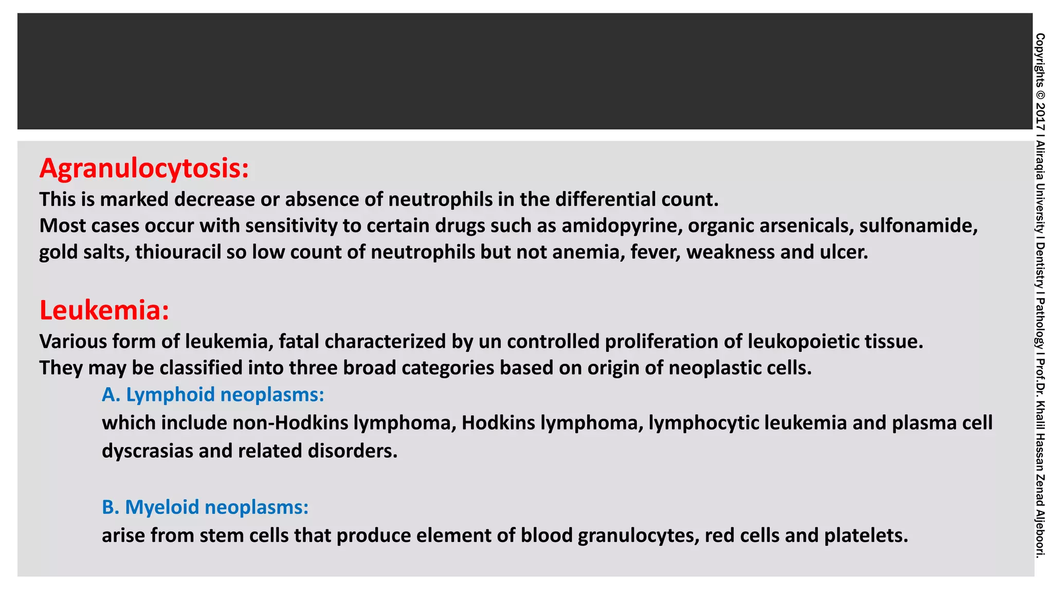 Lecture 30 Hematopathology Pptx Lecture 30 Hematopathology Pptx