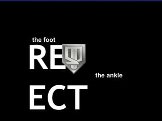 RE
ECT
the ankle
the foot
 