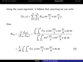 The two dimensional wave equation | PDF