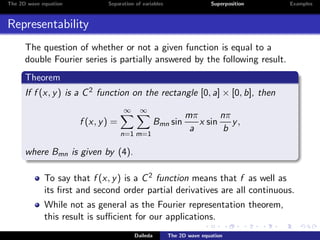 The two dimensional wave equation | PDF