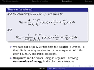 The two dimensional wave equation | PDF