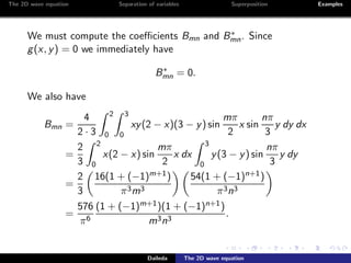 The two dimensional wave equation | PDF
