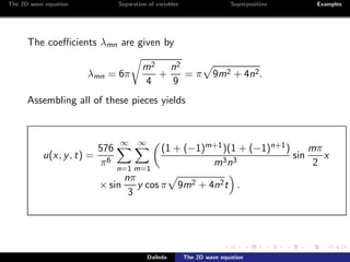 The two dimensional wave equation | PDF