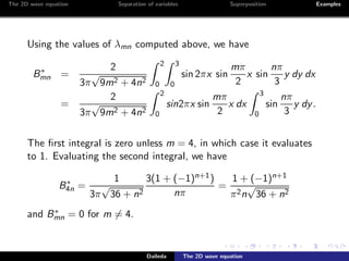 The two dimensional wave equation | PDF