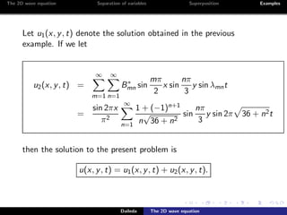 The two dimensional wave equation | PDF