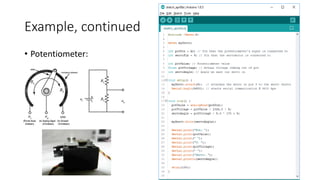 Example, continued
• Potentiometer:
 