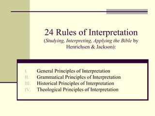 Lecture 3 24 Rules Of Interpretation Ppt Lecture 3 24 Rules Of Interpretation Ppt