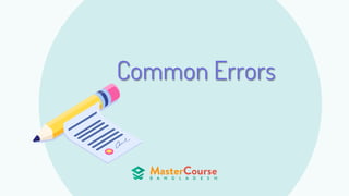 Common Errors
 