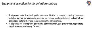 Comprehensive Overview of Air Pollution Control Equipment and Air ...