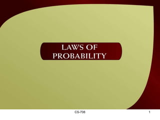 Laws of Probability – (36 - 1)




             CS-708              1
 