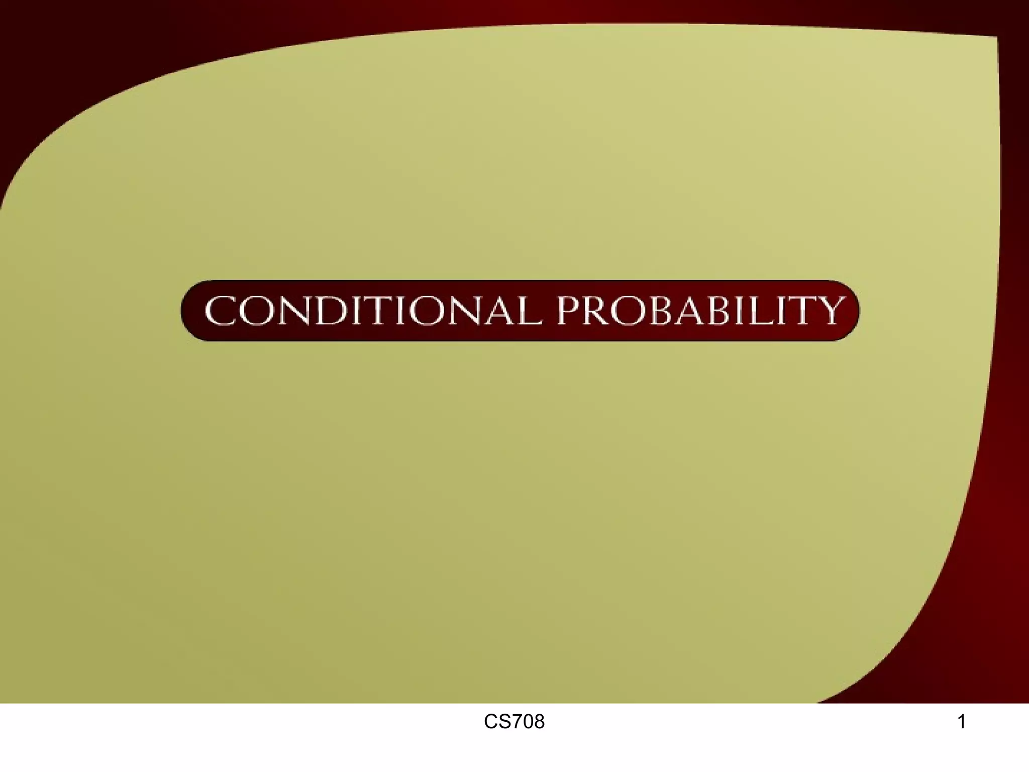 Conditional Probability – (37 - 1)