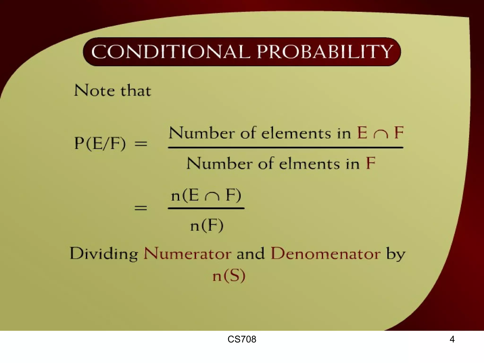 Conditional Probability – (37 – 3b)