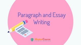 Paragraph and Essay
Writing
 