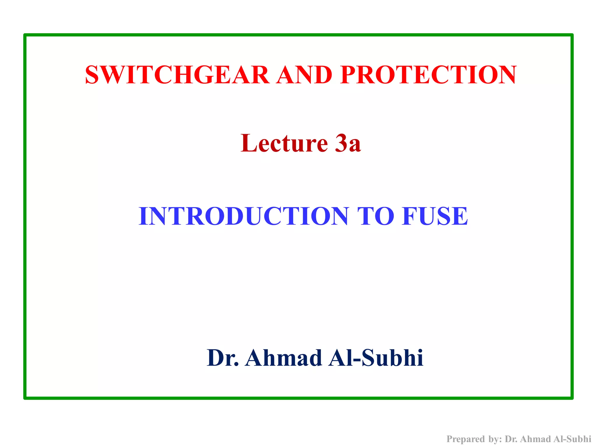 Lecture 3a - Introduction to Fuse.pdf | Home Appliances | Home & Garden